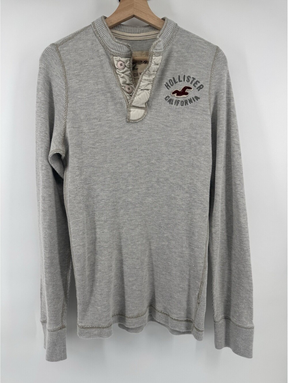 Vintage Y2K Waffle Knit Long Sleeve Size Large